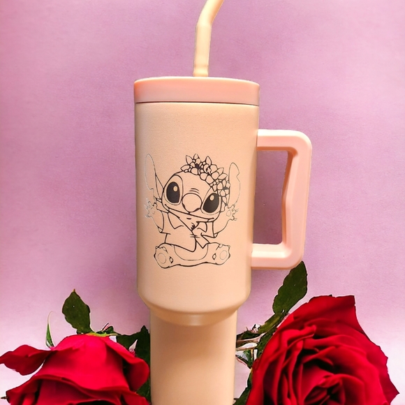 40 oz stitch stainless steel engraved tumbler